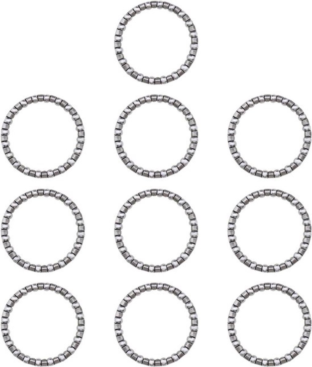 Fiets Kogellager - Fietsen Headset Lager - Mountainfietsen - Fixed Gear Fiets - Crank - Trapas - Vervangende Onderdelen - Geschikt voor Merk - Zwart - 10 Stuks - Met 20 Ballen - Stuurlagers