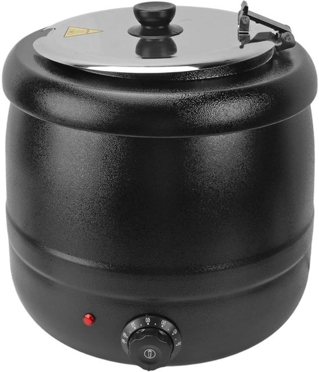 RVS Liner Pot Soep Ketel Warmer - Verwijderbare Warmte-isolatie - 10 Liter - Voedsel Soep Warmer Pot - 400W - EU-stekker 220V - Handig In Restaurants en Huishoudens