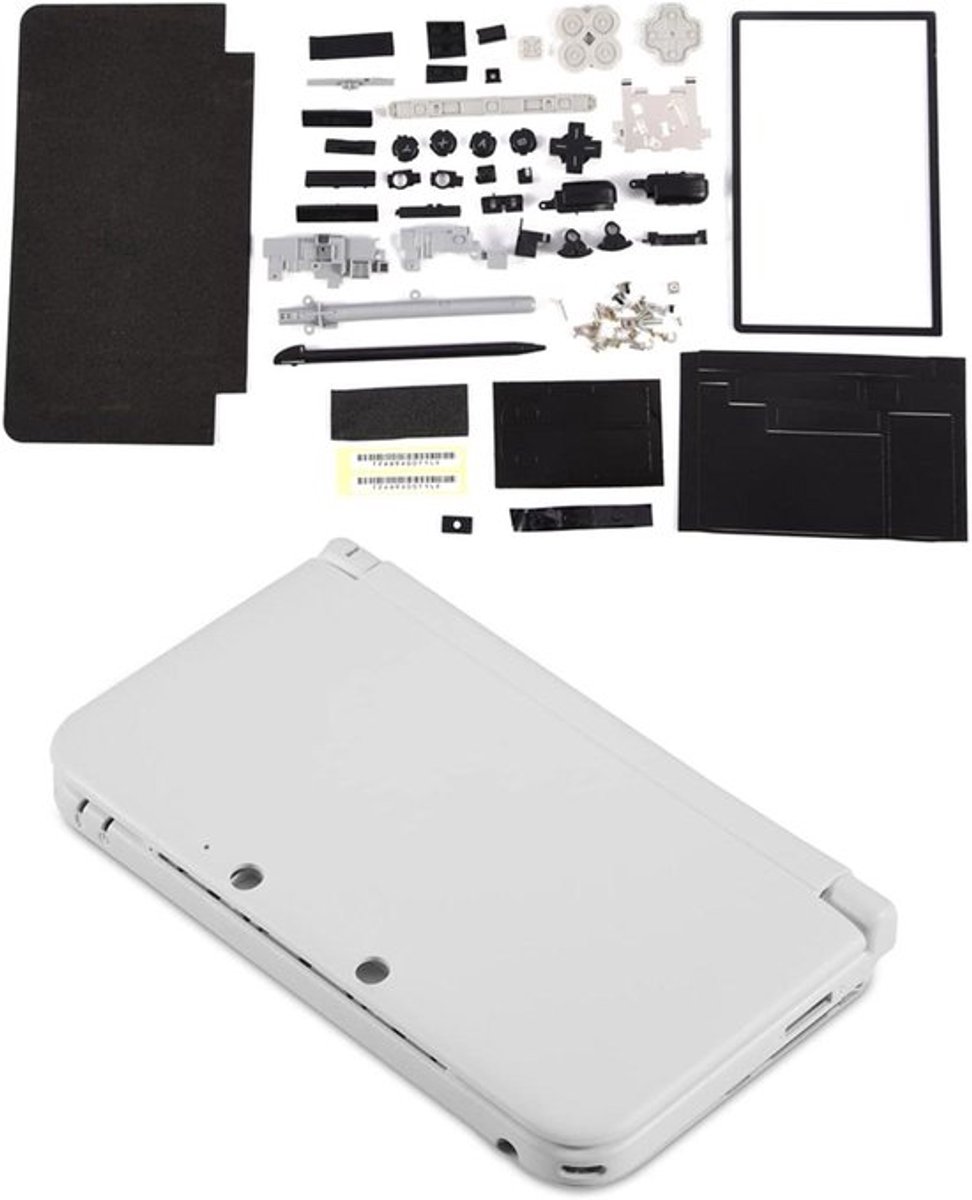 Volledige behuizing case cover shell met knoppen voor gameconsole - 3DS XL - Wit - Vervangend onderdeel - 4 kleuren