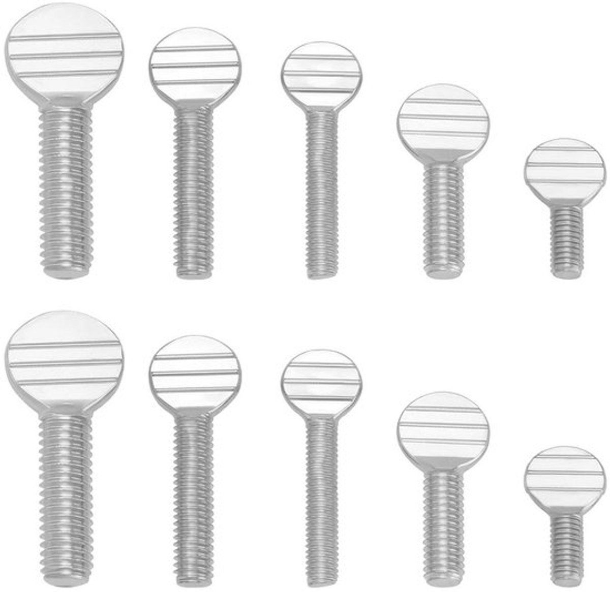 Platte Hoofd Duim Schroeven - Gegalvaniseerd Koolstofstaal - Elektrische Mechanische Instrument - M5x10mm M5x25mm M6x16mm M6x25mm M8x25mm - DIY Projecten - Geschikt voor - Zwart 50 stks.