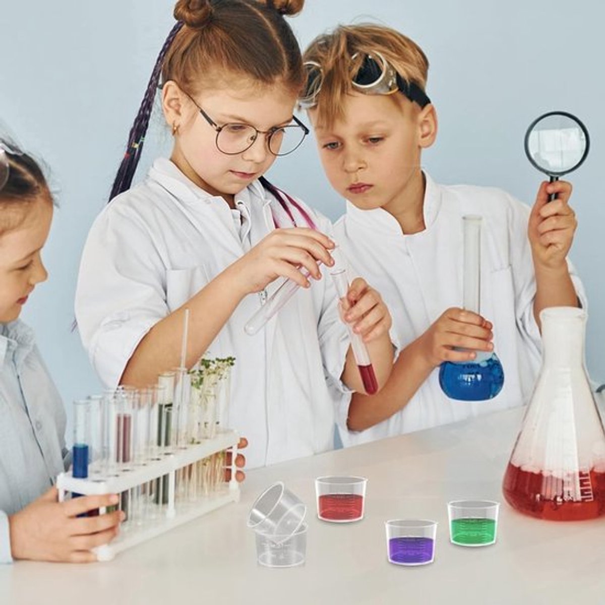 Set van 15 Transparante Mini Maatbekers voor Keuken, Perfect voor Nauwkeurig Afmeten van 10ml, 15ml en 20ml Vloeistoffen met Schaalverdeling