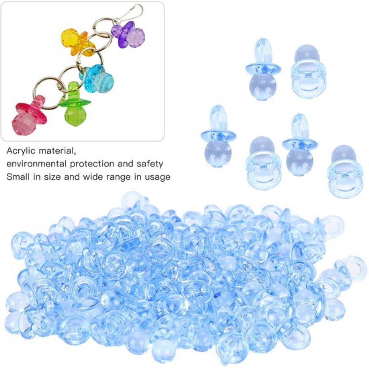 Fopspeen 0-6 maanden - Acryl Fopspeenhouder - Fopspeenketting - Fopspeendoosje - Babybad Speelgoed - Compact en Lichtgewicht - Baby Speelgoed