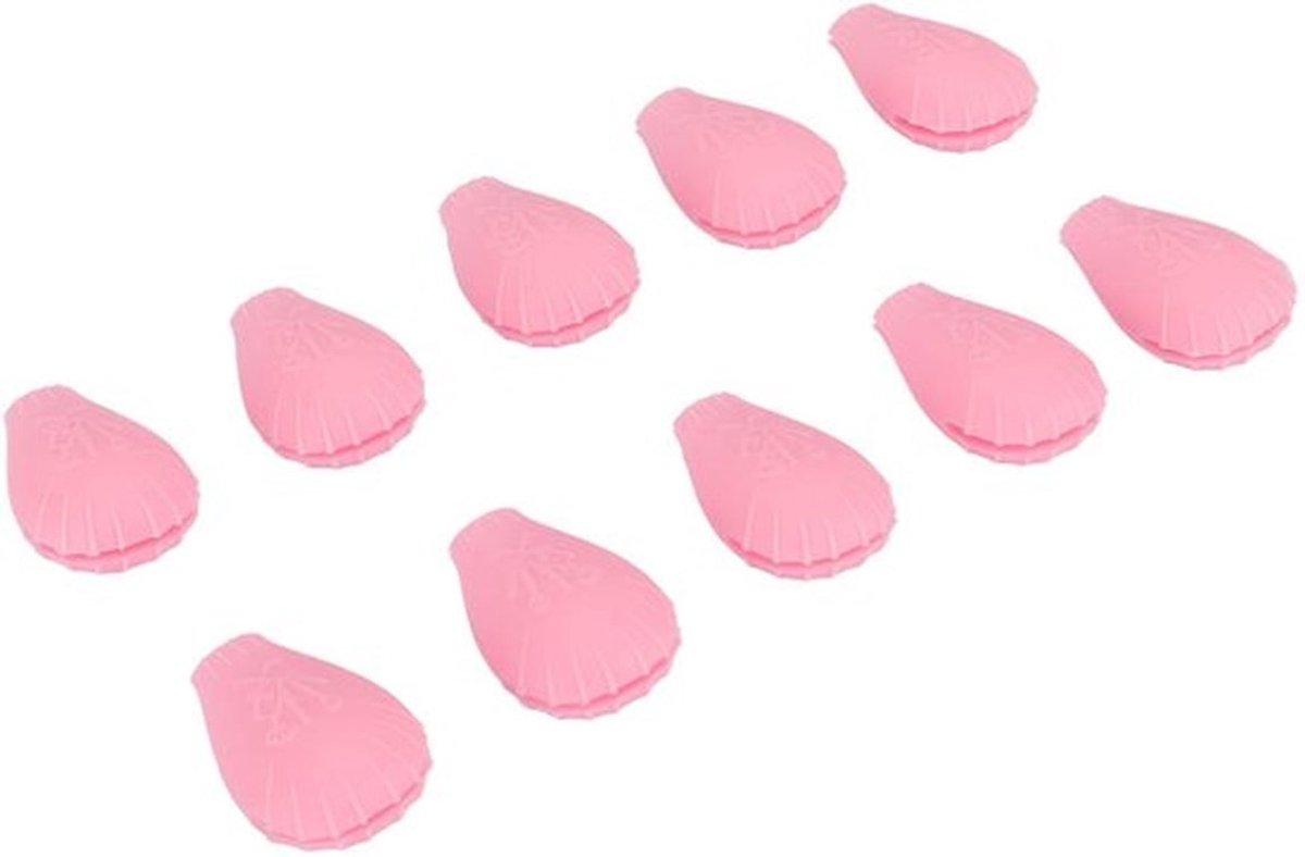 Make-upborstelhoes 10 Stuks - Roze Siliconen - Stofdicht - Flexibele Beschermkap - Duurzaam - Gebruiksvriendelijk - Borstelbescherming
