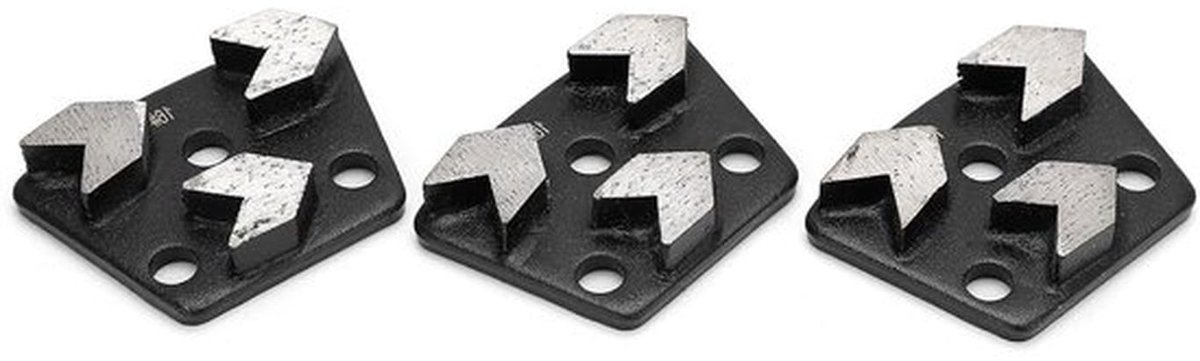 - Diamant slijpschijven - Beton - Trapeziumvormig - Slijper - Snijwerk - Geschikt voor vloer - Rood - 3 stuks diamantslijpers voor betonwerk