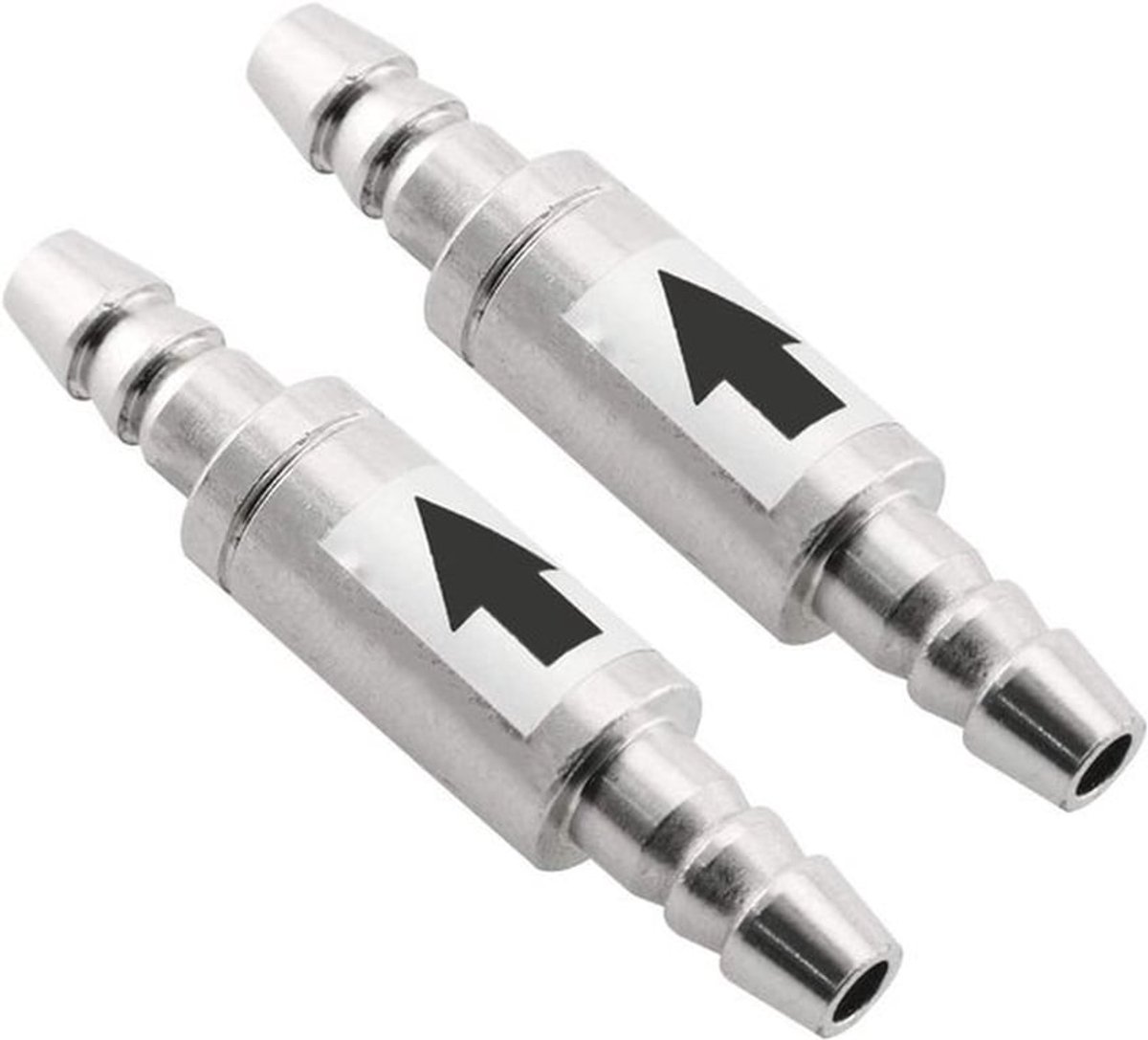 - Aquarium Terugslagklep - Rvs Non-Return - Transparant - CO2 Systeem - Aquarium CO2 Diffuser - Geschikt voor Aquarium - Zilver - 2 Stuks Terugslagklep Rvs Een Manier Non-Return Terugslagklep voor Aquarium Co2 Systeem Aquarium CO2 Diffuser.