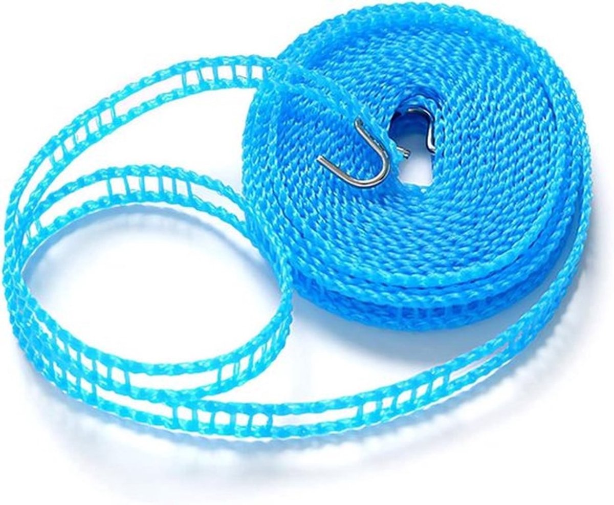Waslijn - 5m/16.4ft Outdoor Winddicht Draagbaar Luchter Antislip Touw met Elastisch Ontwerp voor Kleding Drogen - Ideaal voor Outdoor Camping en Reizen
