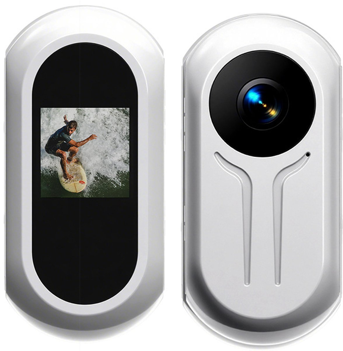 120° Mini Actiecamera 1080p - Draagbare Bodycam en Motorfiets Sportcamera - Met Multifunctionele Accessoires - POV Camera voor Avontuur en Outdoor - Wit