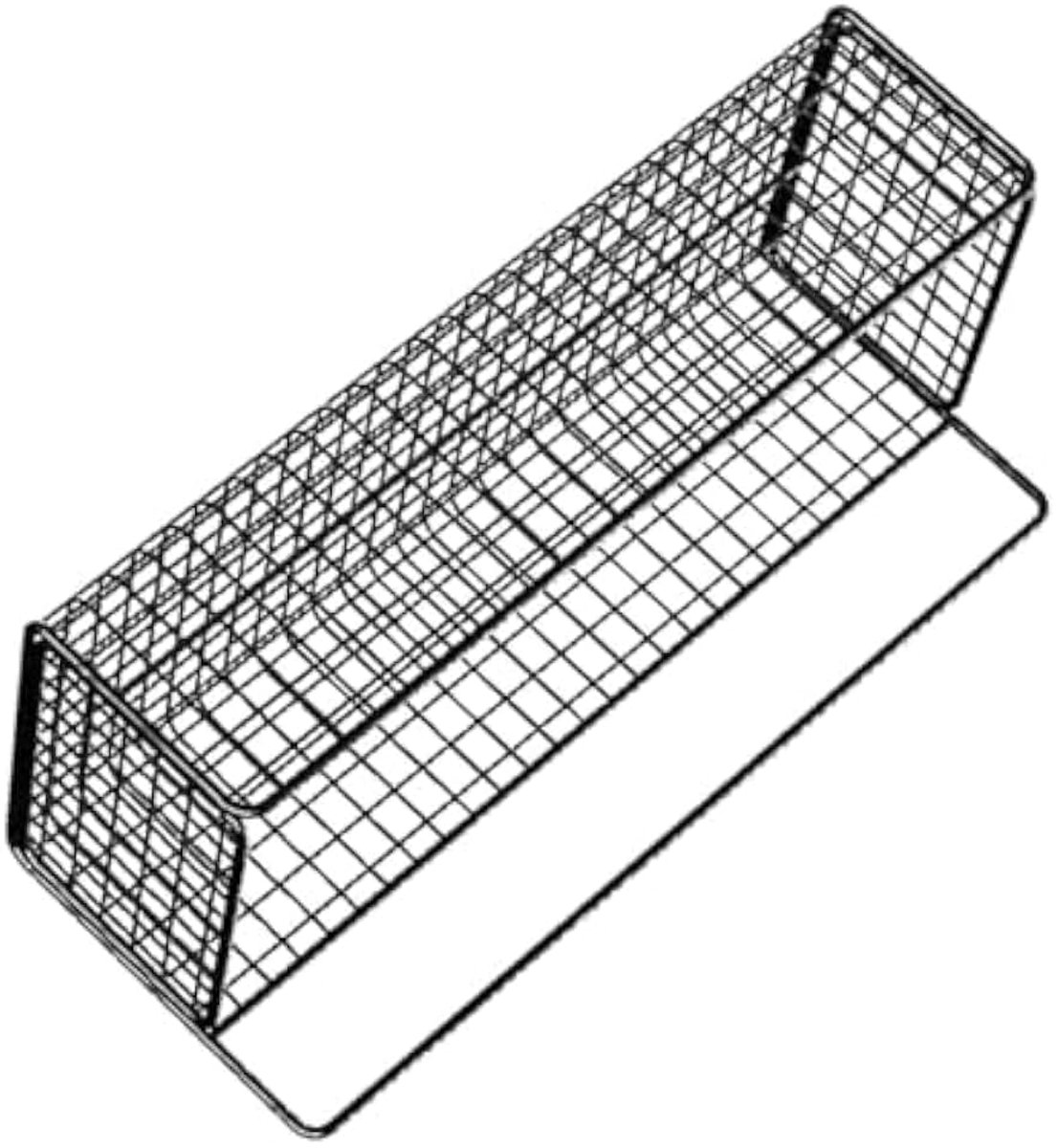 Wandorganizer voor Keuken, Hangend IJzeren Opbergmand, Ruimtebesparend, Zonder Boren, Zwart, Geschikt voor Slaapkamer en Slaapzaal