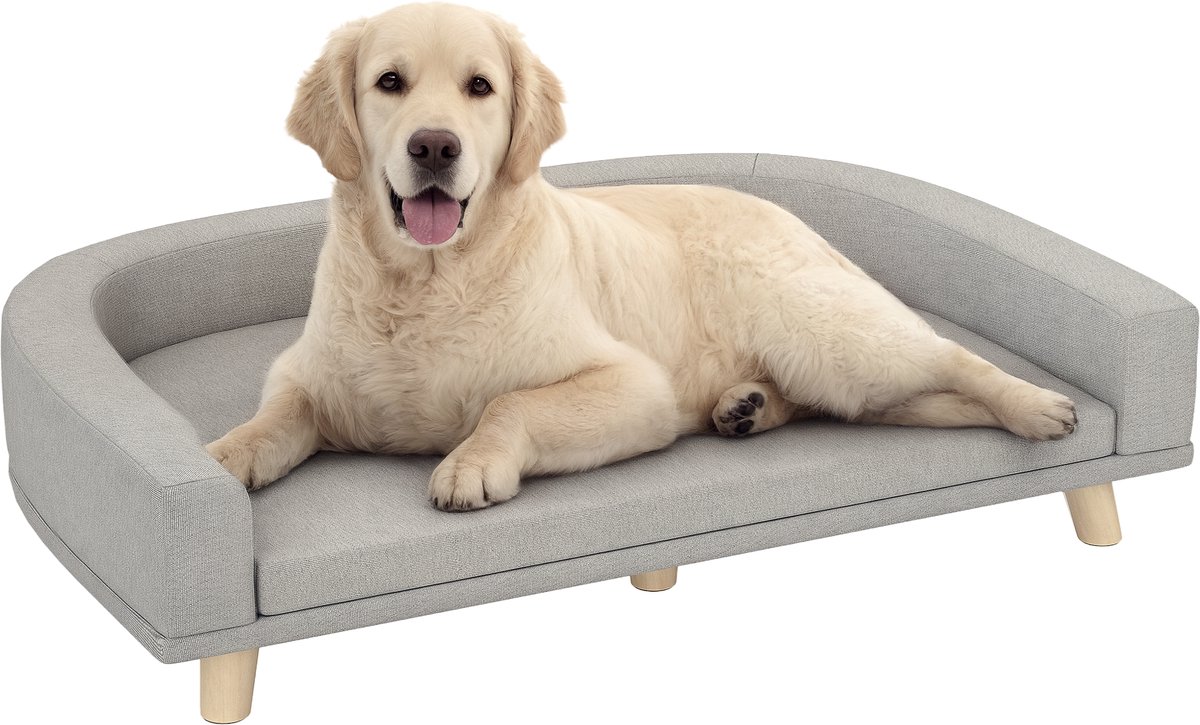 PawHut-Huisdierenbank - Polyesterstof - 98x67x25cm - Grijs