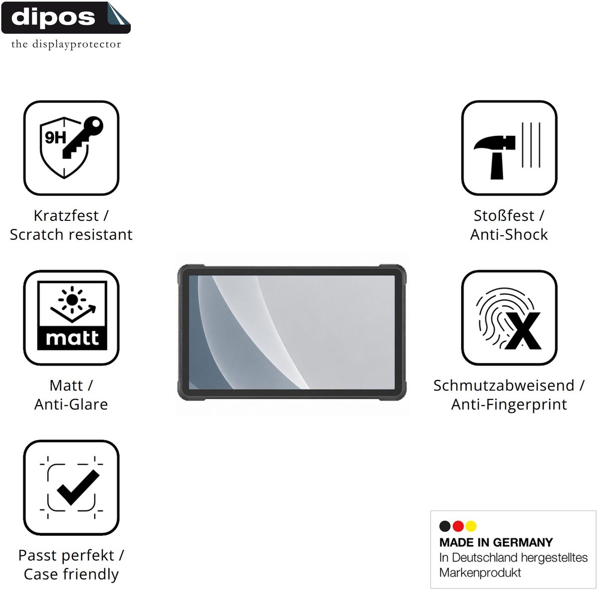 dipos – 2x Matte Pantserfolie geschikt voor Conker SX87 | 9H Screenprotector