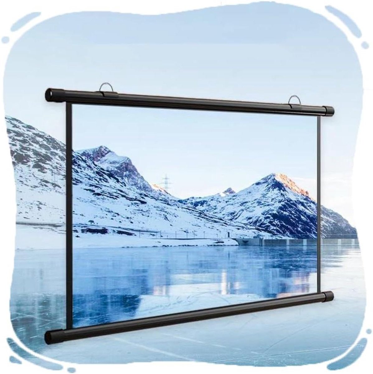 Projectiescherm - Filmscherm Beamer - Thuisbioscoop Creëren - Zonder Boren - 50 inch 16:9 - Wit