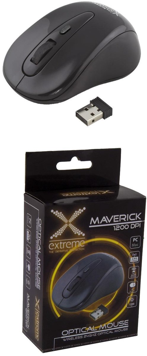 Extreme Draadloze Optische 3D 2.4Ghz Muis - Maverick