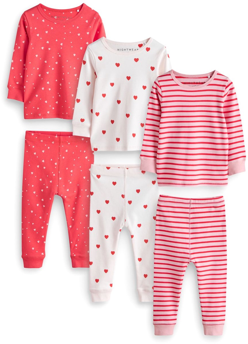 Next - Meisjes - Set van 3 behaaglijke pyjama's - Paars