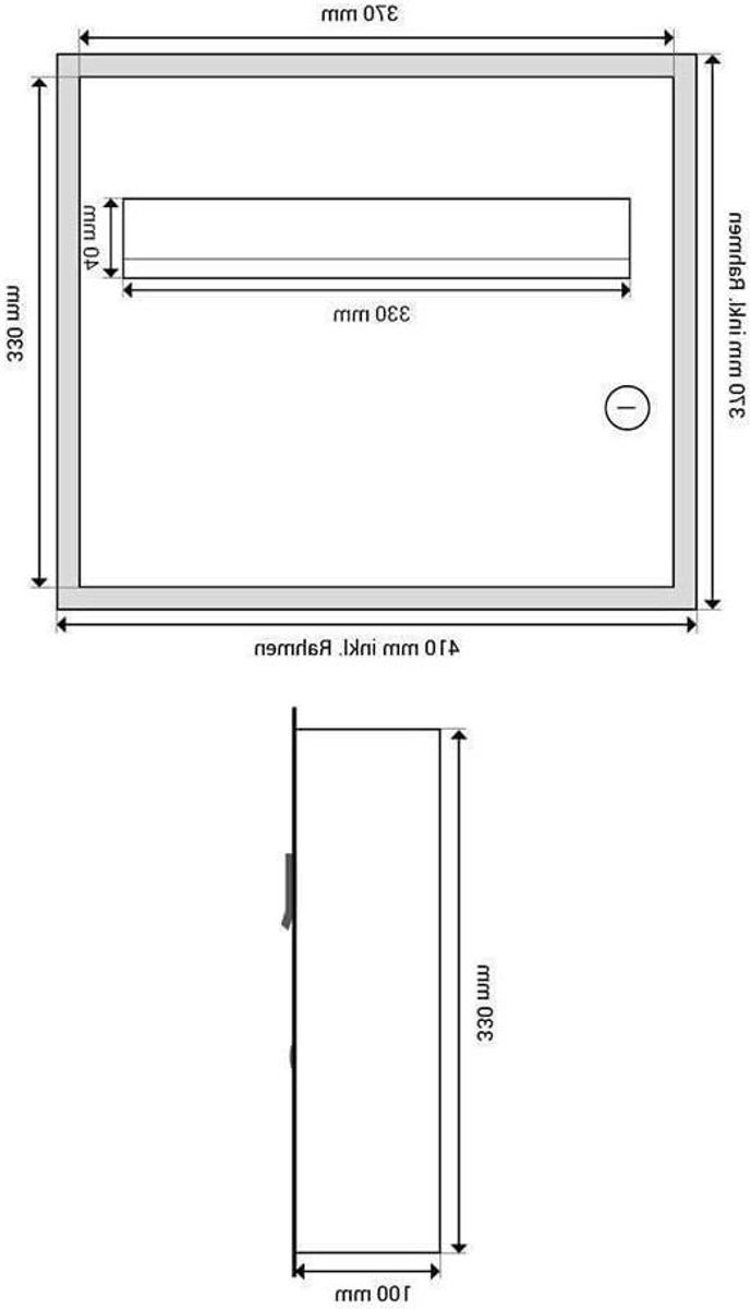 Inbouw brievenbus - Postkast met naamplaat - Post veilig ontvangen - Geluiddempende klep - 33x37x10 cm - Roestvrij staal