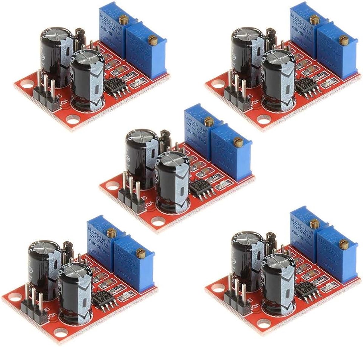 5Pcs NE555 Pulsfrequentie Inschakelduur Instelbare module Blokgolfsignaalgenerator