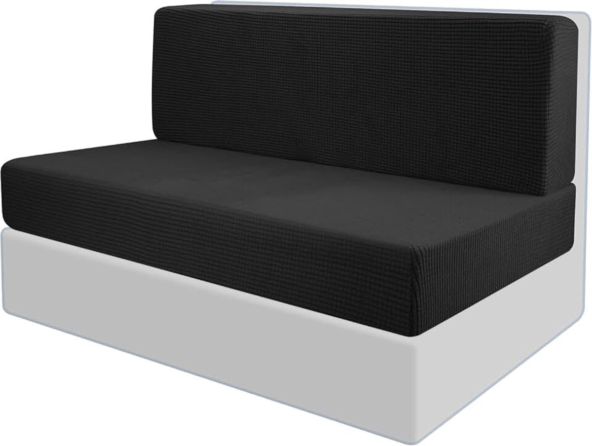 Kussenslopen voor campers (1 set), zwarte camperhoezen, camperstoelhoezen voor aanhangwagens, sofakussen, stretch, voor camperstoelen, camperkussens, beschermhoezen