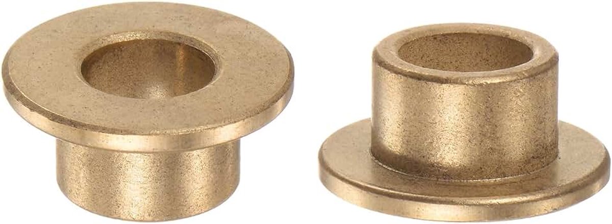 2 stuks flens lagerhuls 10 mm boring 14 mm AD 10 mm lengte 2 mm flens dikke bronzen bus zelfsmerende glijbussen huls voor industriële installaties