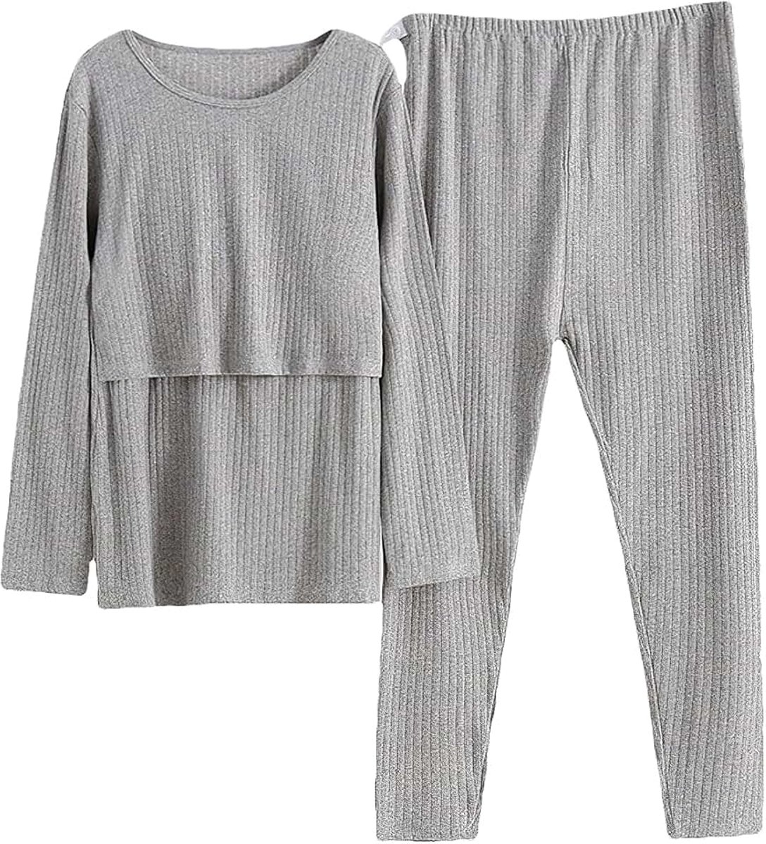 Moederschap Lange Mouw Verpleging Shirts Tops En Lange Casual Broek Borstvoeding Kleding Set