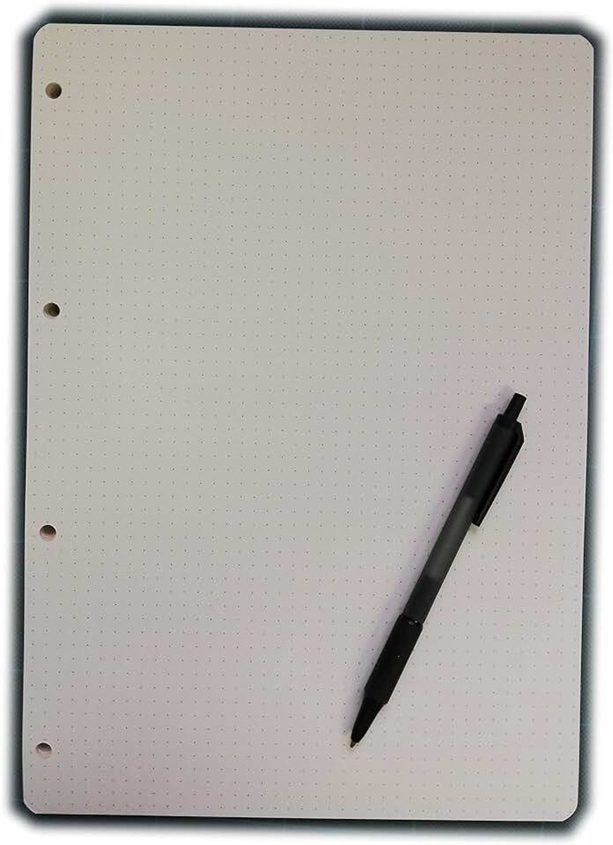 {parent::item_name.value}} Formato A4 20x29cm - per raccoglitore con 4 anelli 100 Fogli A4 Puntini 5mm