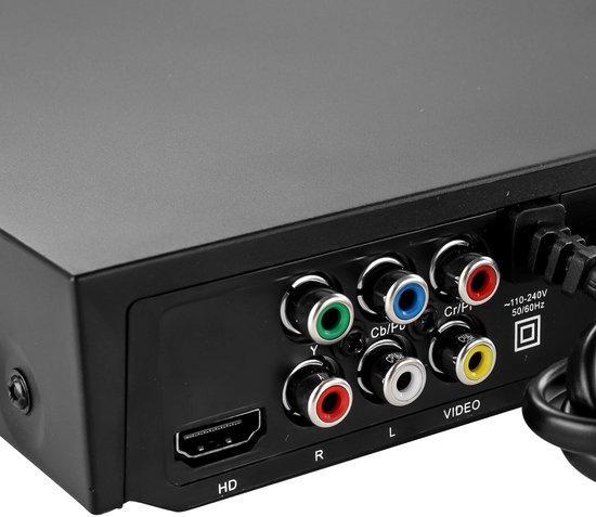 dvd-speler - Uitgerust met HDMI-, USB- en AV-aansluitingen - 1080p - Speelt dvd's, cd's en vcd's af - USB-aansluiting voor het afspelen van films en foto's - High-definition mini-cd - Inclusief afstandsbediening - Zwart van Ruijingsky — afbeelding 2