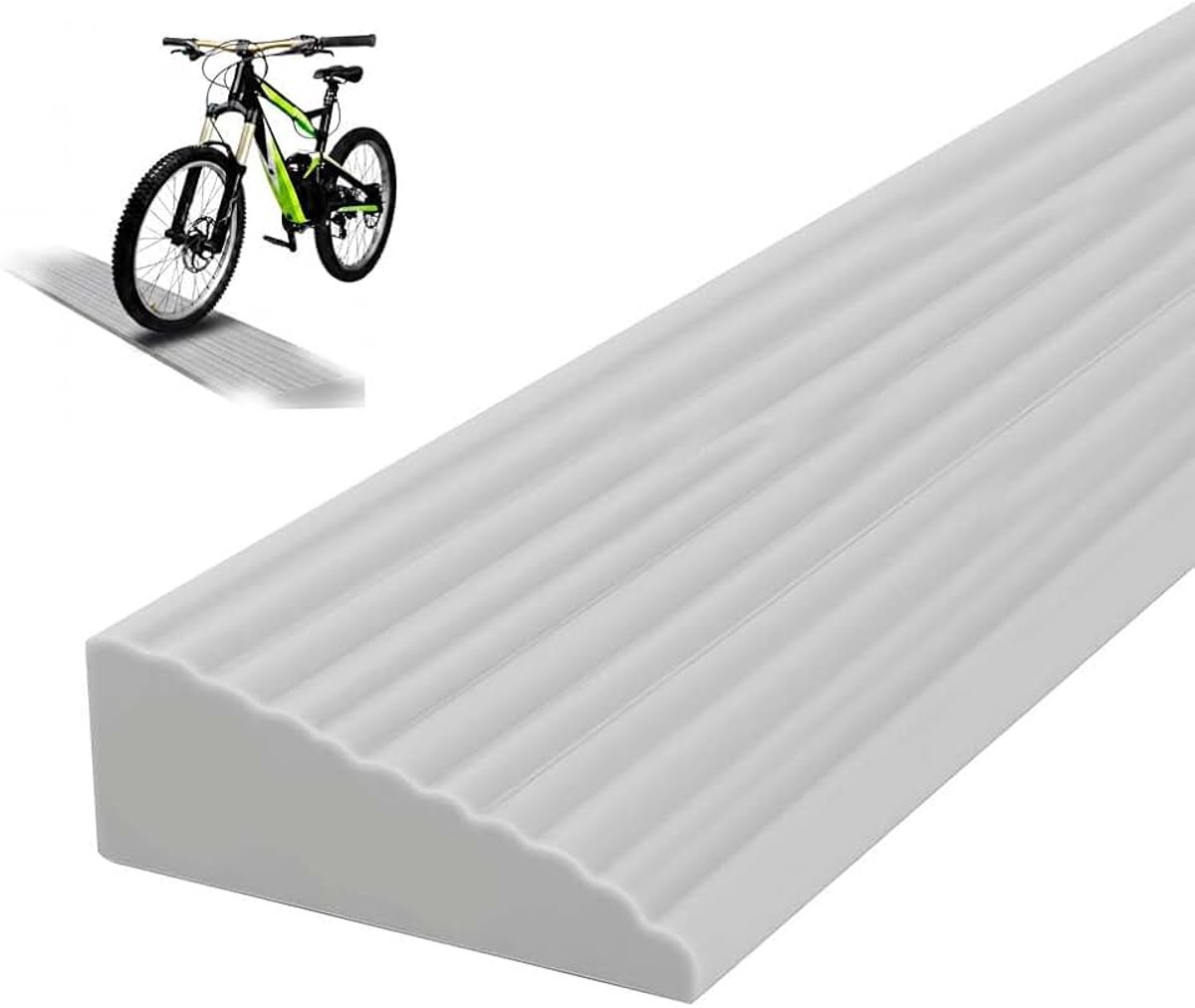 Drempelhelling, Zelfklevende Rolstoel Deurhelling Drempelstroef | Antislip Rubberhellingen voor Deuropeningen Trappen Zuigrobot Badkamer E-scooter Kinderwagen (Grijs)