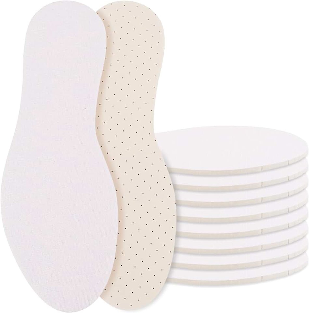 4 paar blotevoeteninlegzolen, inlegzolen van badstof met latexdemping, geperforeerde inlegzolen, tegen zweetvoeten, schoeninlegzolen, deodorant voor dames en heren, dikte 5 mm, 40