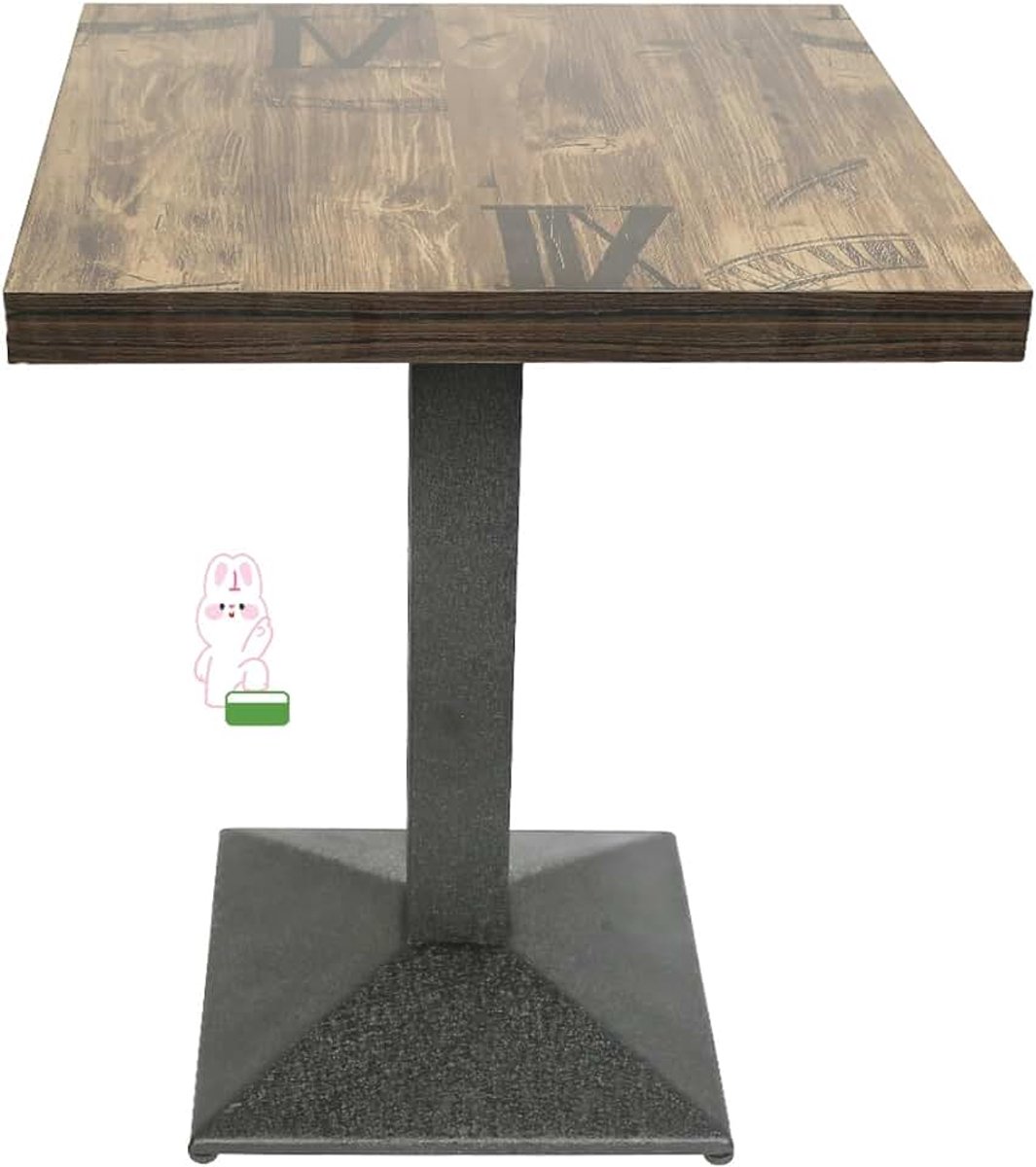 Moderneeettafel, bureau, bartafel, geschikt voor keuken, eetkamer, woonkamer en kantoor, voor 2-4 personen (60 x 60 x 75 cm (Retro))