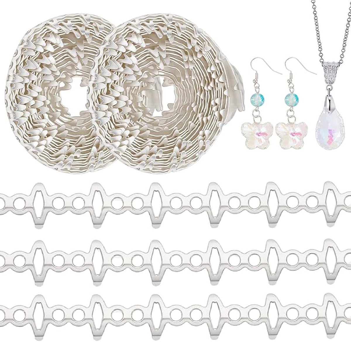 18 karaat goud geplatineerd koper galerij fitting draad 12 stuks 4 mm breed zilver decoratieve metalen strepen voor armband halsketting edelsteen hanger zelfgemaakte sieraden maken, 6 m in