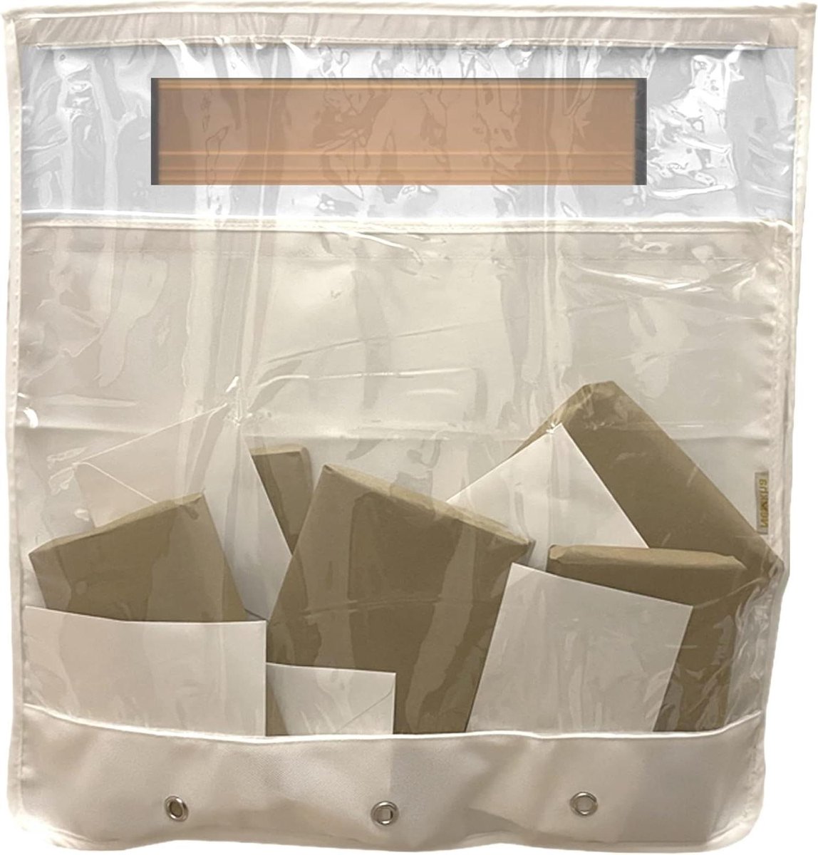 Brievenbusvanger - Post opvanger - Post ontvangen - Geen schroeven nodig - 52x51 cm - Warm Wit