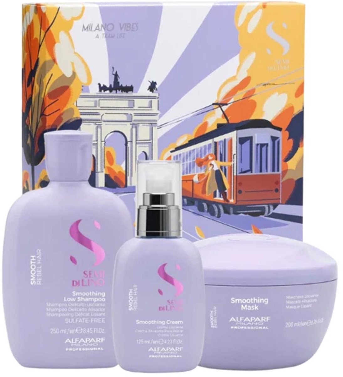 Alfaparf Milano Semi Di Lino Holiday Set for Smooth Unruly Hair