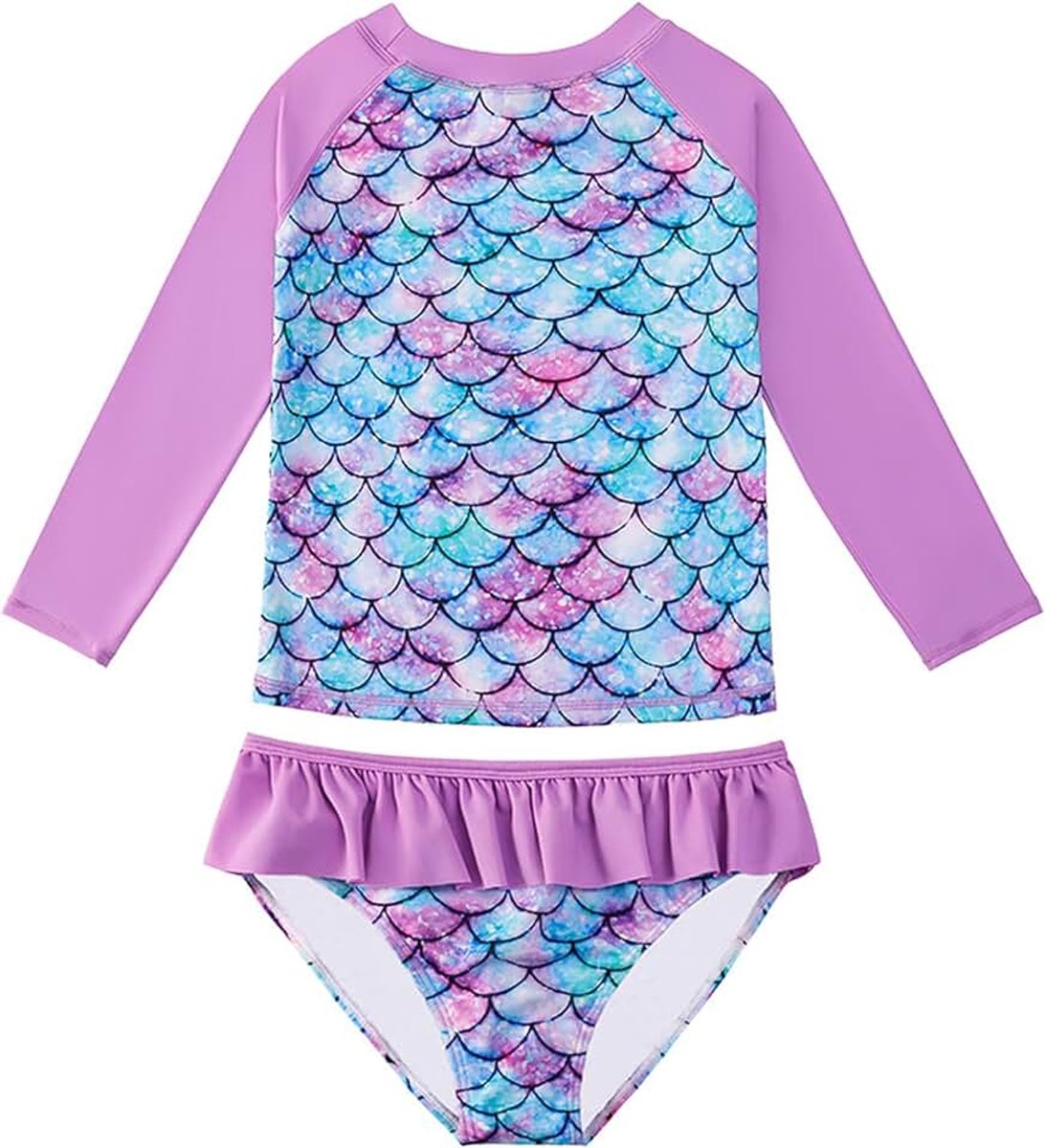Tweedelig badpak met lange mouwen voor kinderen, uv-bescherming, 3-9 jaar