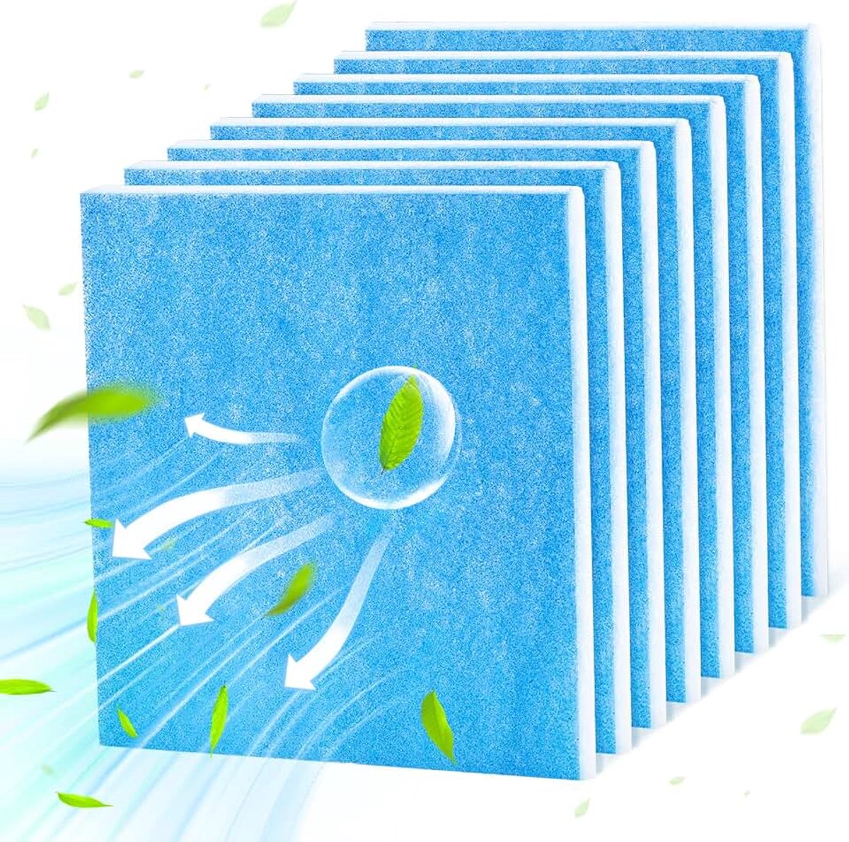 8 stuks vervangingsfilters voor Limodor ventilatoren, 24 x 24 cm filtermat, filtervlies ventilatie filterklasse G4 ventilatiesysteem alle types Compact, filter ventilatiesysteem voor badkamer