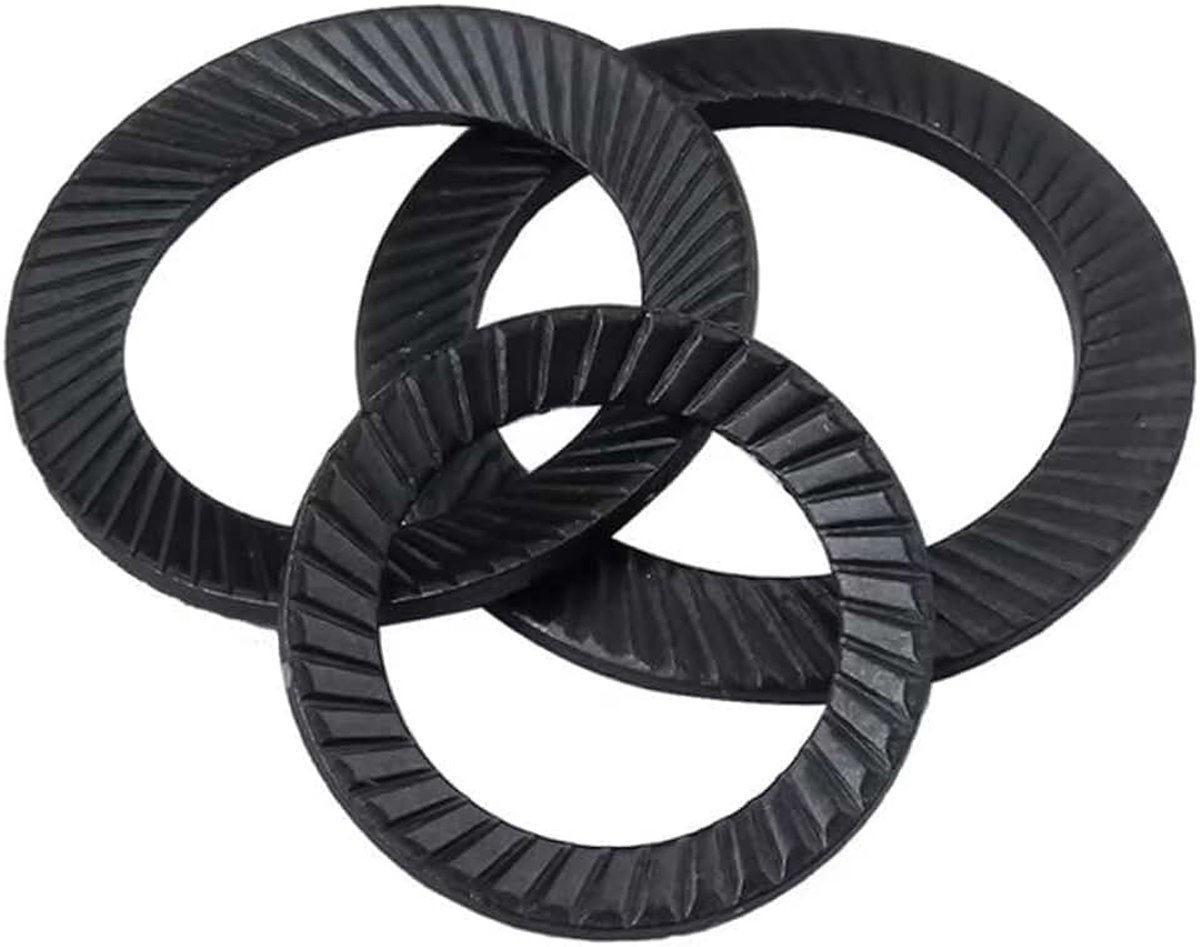 Sluitringen koolstofstaal tandschijven borgringen M4x7mm (90 stuks)