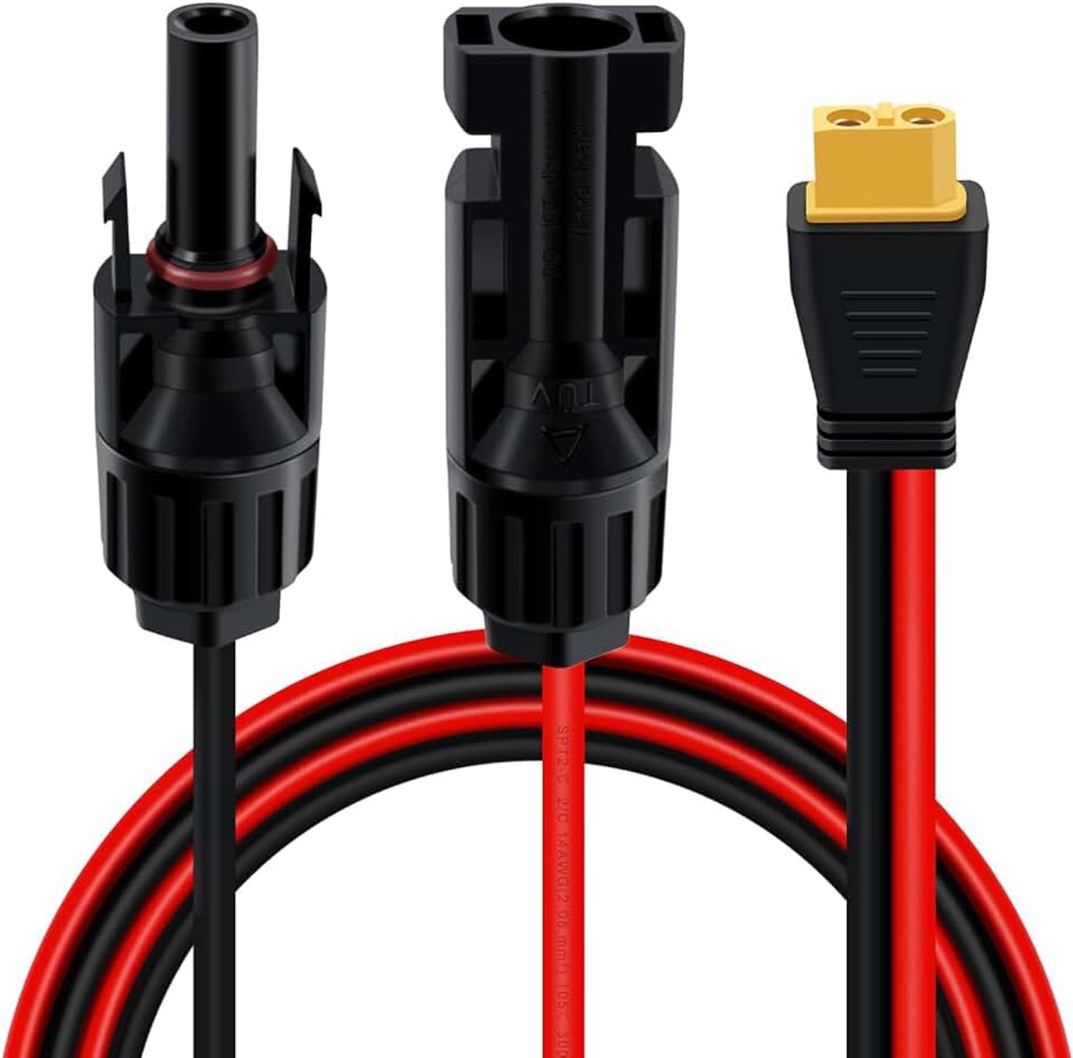 XT60 12AWG aansluiting van het zonnepaneel op de XT60-adapterkabel voor draagbare krachtcentrale en zonne-generator (3 m)