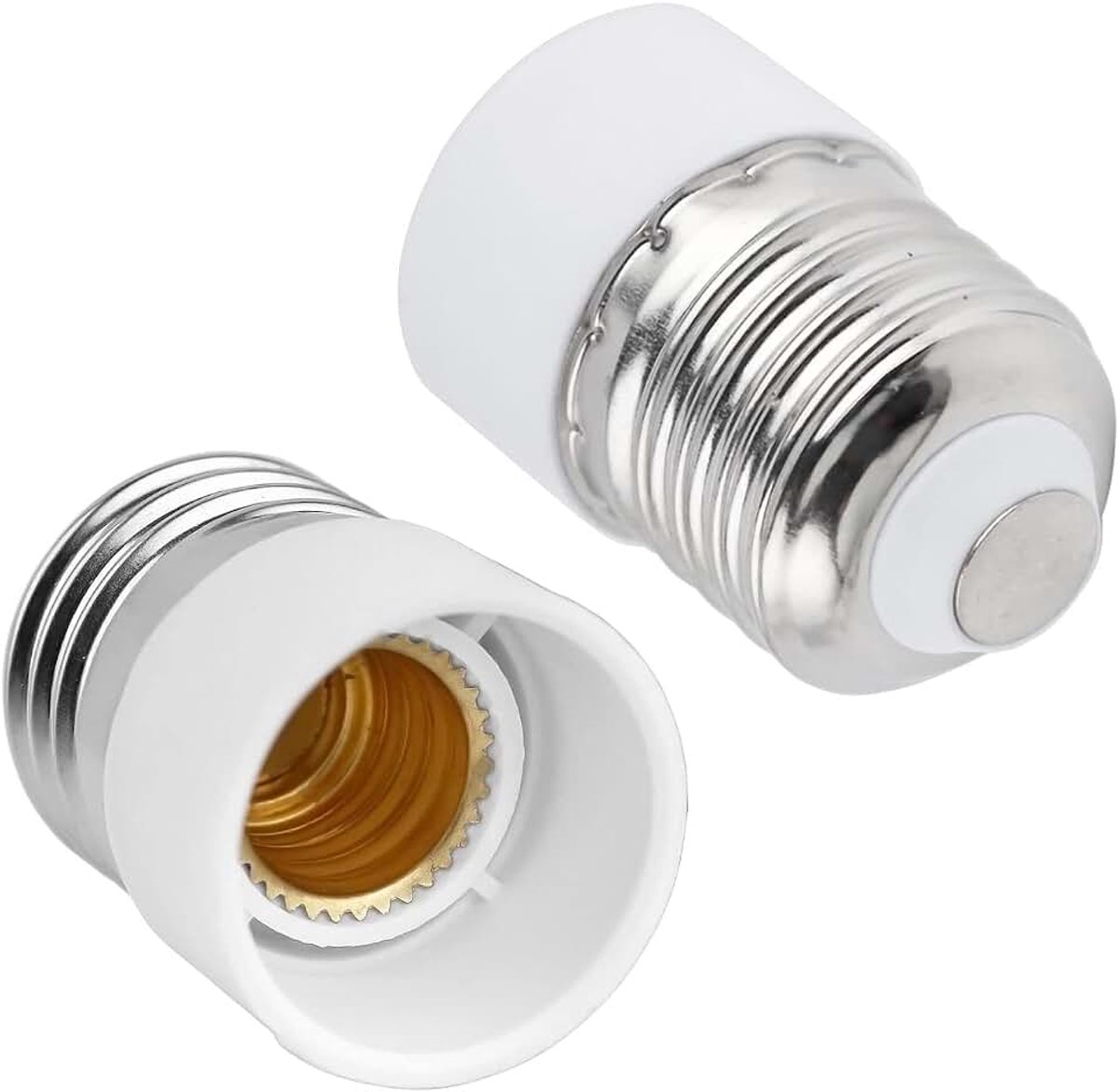 2 Stuks E27 naar E14 Verloopfitting, ES naar SES Converter, Lampadapter, 0-250V, Adapter voor LED-lampen, Gloeilampen, Halogeen, CFL-lampen
