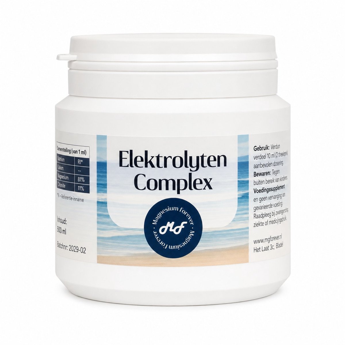 Magnesium-Forever Elektrolyten Poeder Neutraal – Magnesium, Kalium & Natrium – Zonder Dextrose – 105 g