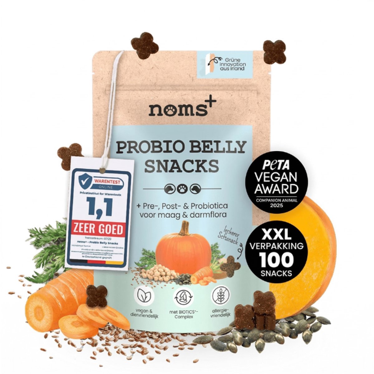 Noms+ - Probio Belly snacks met prebiotica, probiotica en postbiotica