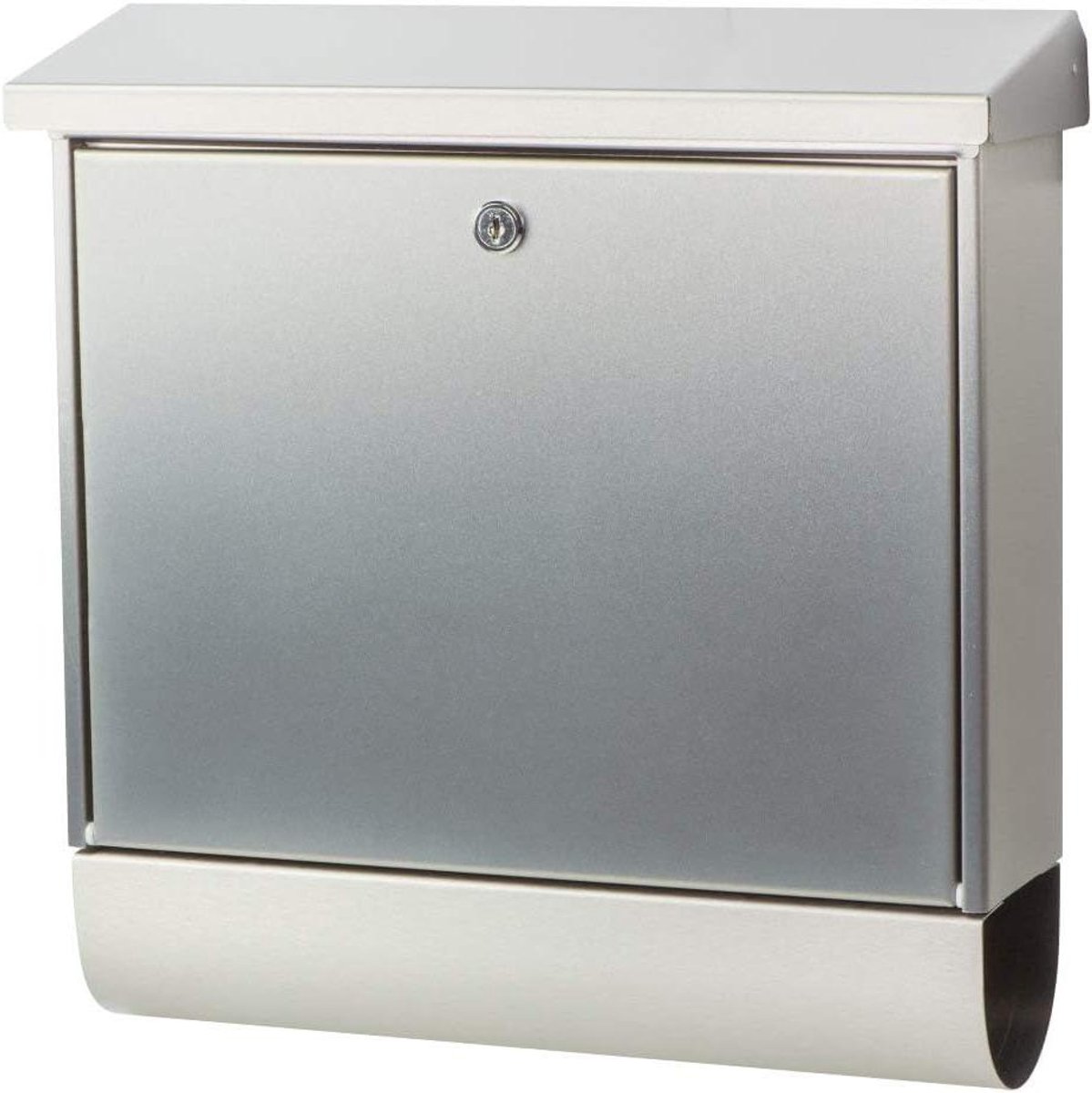 Brievenbus - Wandmodel - Post Ontvangen - Roestvrij Staal - 39.5x38x11.5 cm - Zilverkleurig