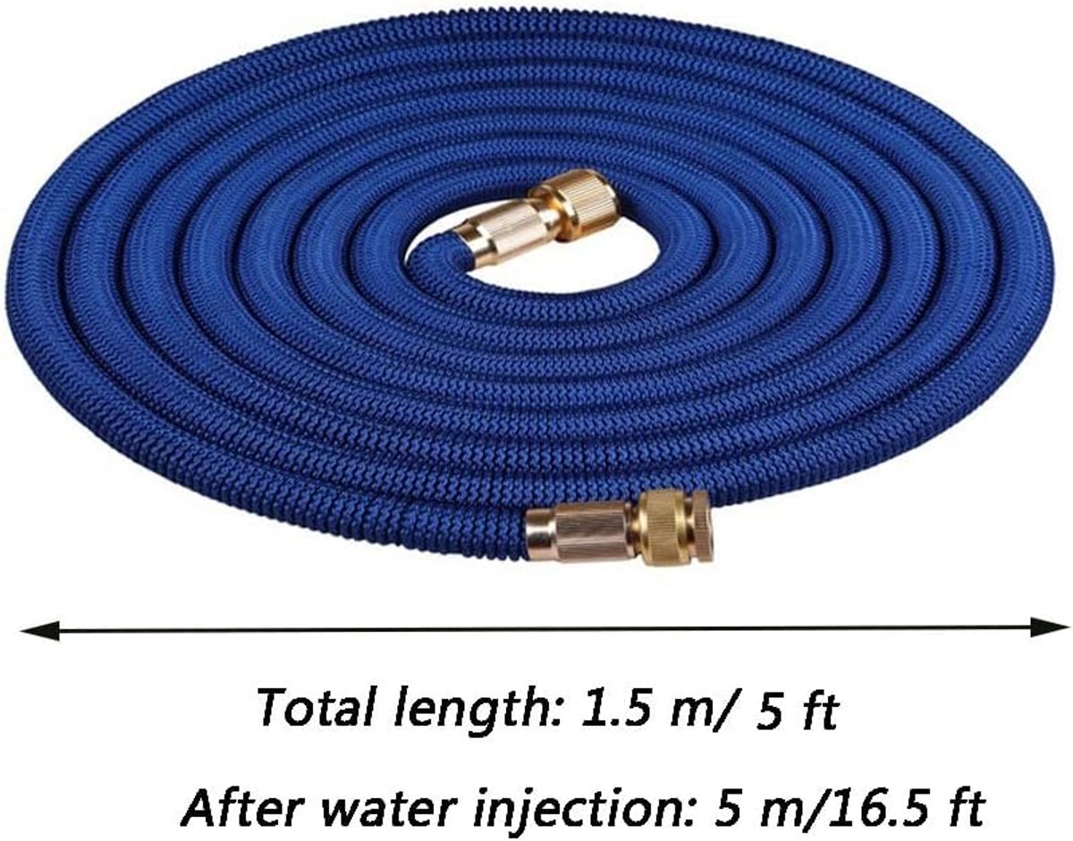 Tuinslang - Flexibele slang - Water geven - Zelf oprollend - 1.5 meter - Blauw – foto 7
