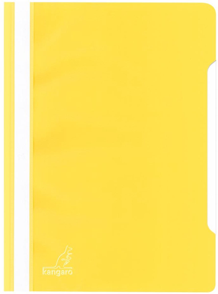 Kangaro Snelhechtermap A4 PP - Geel krimp a 25 stuks - K-220138
