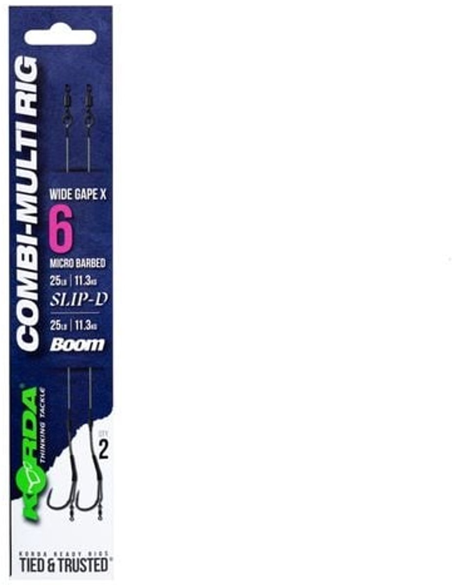 Korda Combi Multi Rig Wide Gape X Barbed - Maat : 6