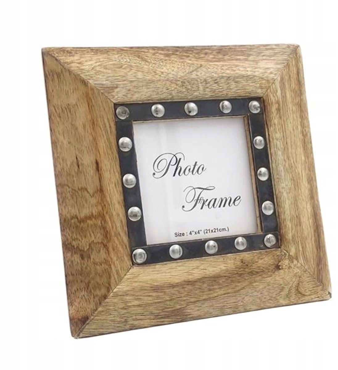 GiftDeco Fotolijst 30071 - 10x10cm Mangohout met Metaal