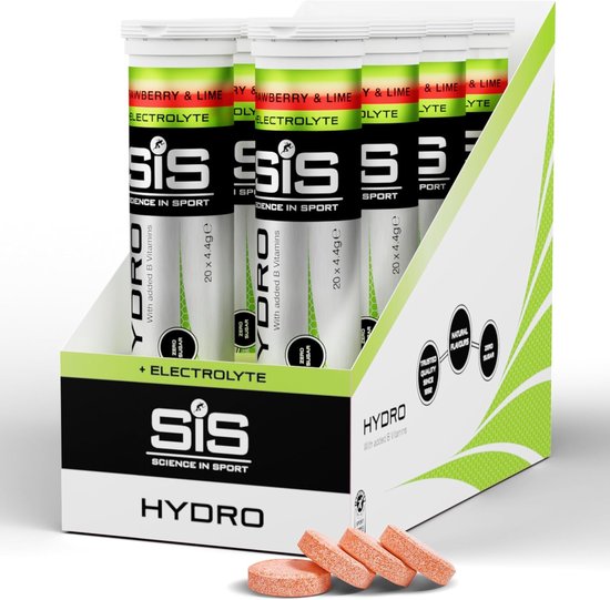 Science in Sport - SIS Go Hydro Bruistabletten - 300mg Elektrolyten - Strawberry & Lime Smaak - 8 x 20 Tabletten van Science in Sport — afbeelding 5