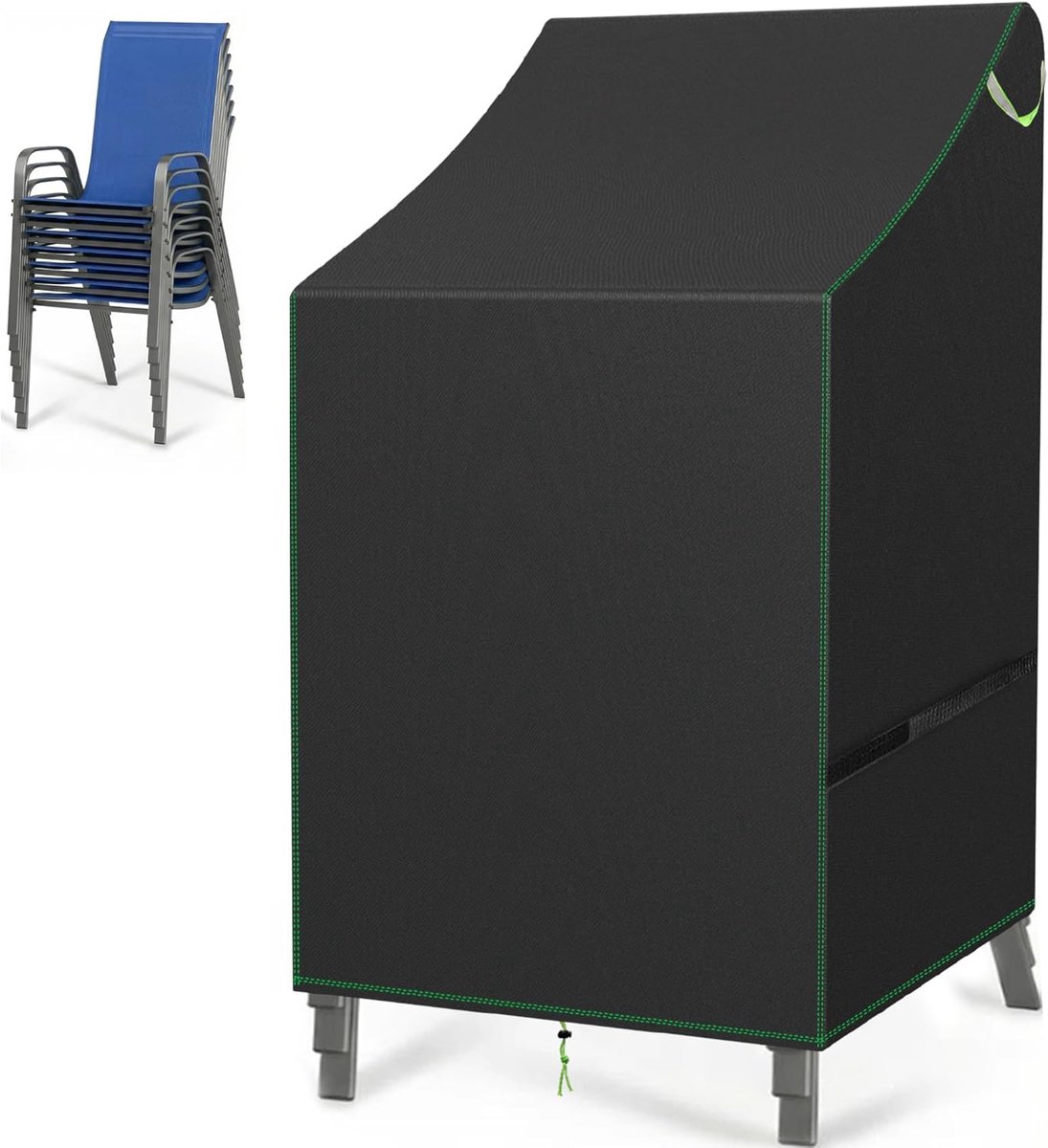 Tuinstoelhoes, tuinstoelhoes, waterdicht, winddicht, uv-bescherming, 420D Oxford-stof, 65 x 75 x 80/120 cm