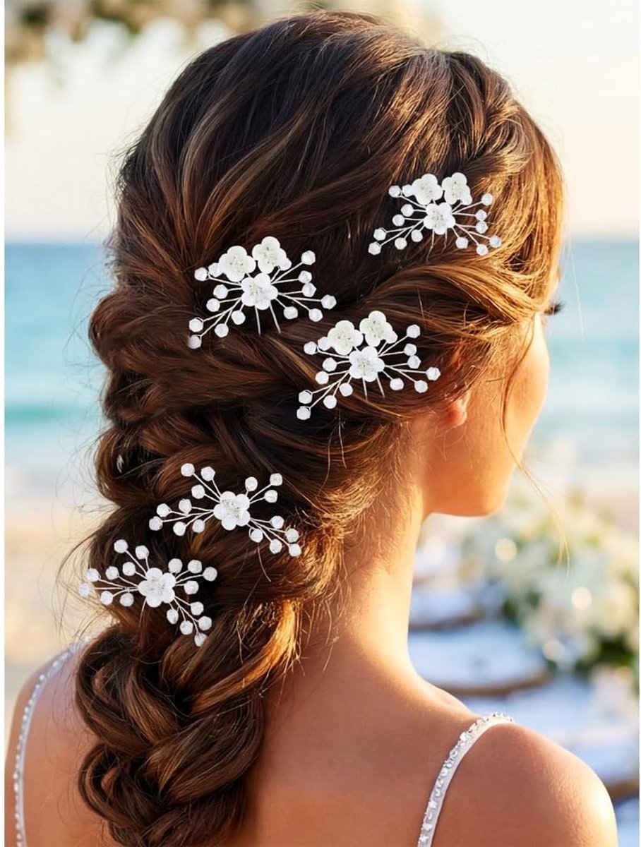 Haarspelden, parel-haaraccessoires voor vrouwen en meisjes (5 stuks)