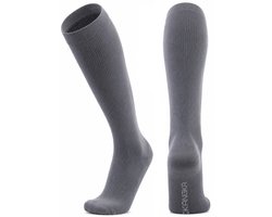 KANGKA® Compressiekousen Maat 39-42 (L/XL) - Grijs - Steunkousen voor Zittend en Staand Beroep - Reissokken - Compressie sokken voor Hardlopen, Wandelen, Vliegtuig