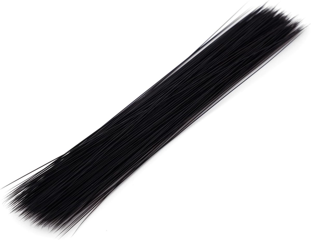 250st Gesimuleerde Dieren Snorharen voor Knutselen, 6-6,5cm Plastic Snorharen voor Knutselen Gevulde Dieren Snorharen Knutsel Snorharen voor Gevulde Dieren (Zwart)
