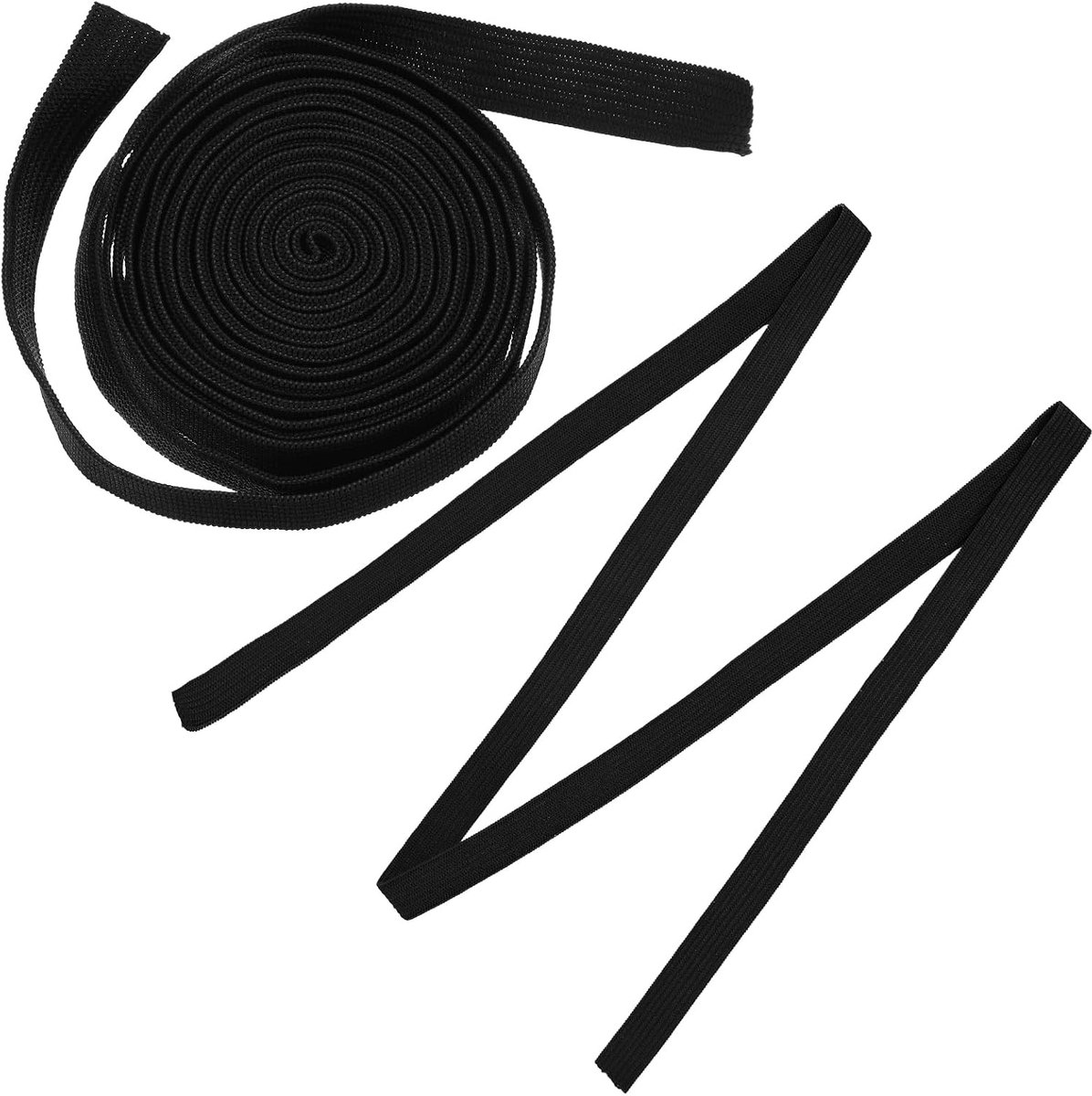 Elastische Band, Naaien, Dikke Elastische Band, Broekband, Broekelastiek, Zwart, Rubberen Band, Naaiband, Voor Doe-Het-Zelf Handwerk, Kleding (1,2 cm Zwart), Polyester