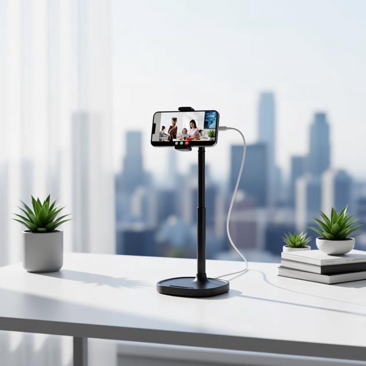 Huis Geluk Verstelbare Telefoonhouder voor Bureau - Multi-hoek, Geschikt voor iPhone 14, 13, 12, 11, Pro Max, Samsung Galaxy, Huawei, Xiaomi, Redmi
