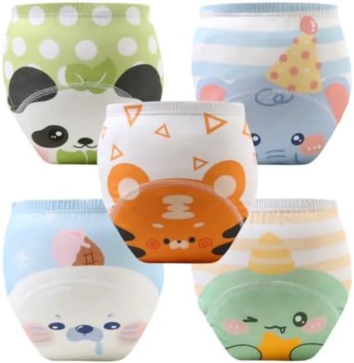 Baby- en peutertrainingsbroekjes, 5-delige set, unisex.
